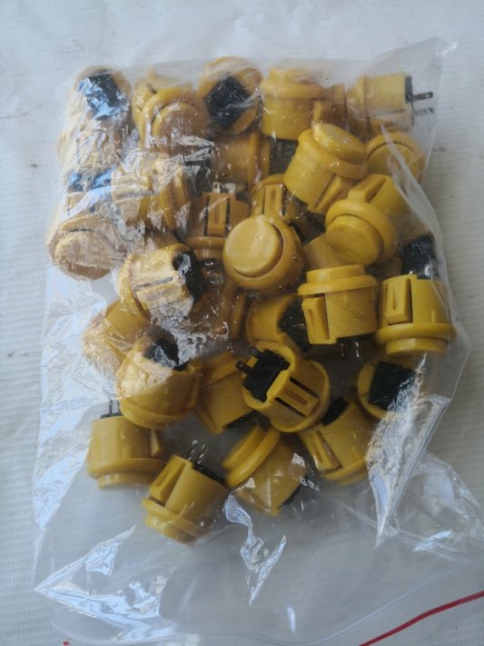 Arcade Button 24 mm yellow compatible Naomi cabinet arcade 1 pcs